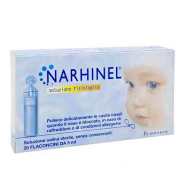 Narhinel Linea Pulizia Salute del Naso Soluzione Fisiologica 20 Flaconcini 5 ml