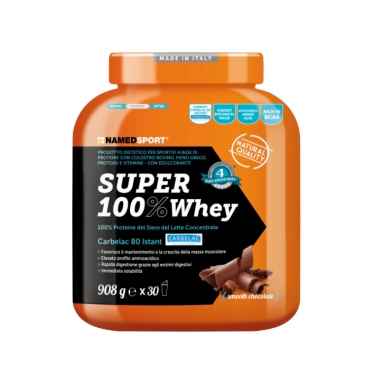 Named Linea Benessere ed Energia Super 100% Whey Proteine Gusto Cioccolato 908 g
