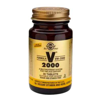 Solgar Linea Vitamine e Minerali VM 2000 Integratore Alimentare 30 Tavolette
